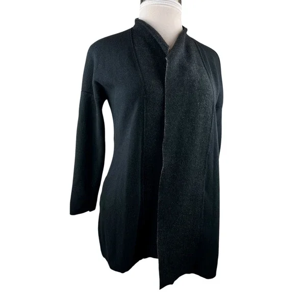 MM LaFleur O'Keeffe Sweater Cardigan Wool Silk Cashmere Duster XL *MISSING BELT* - Picture 10 of 16